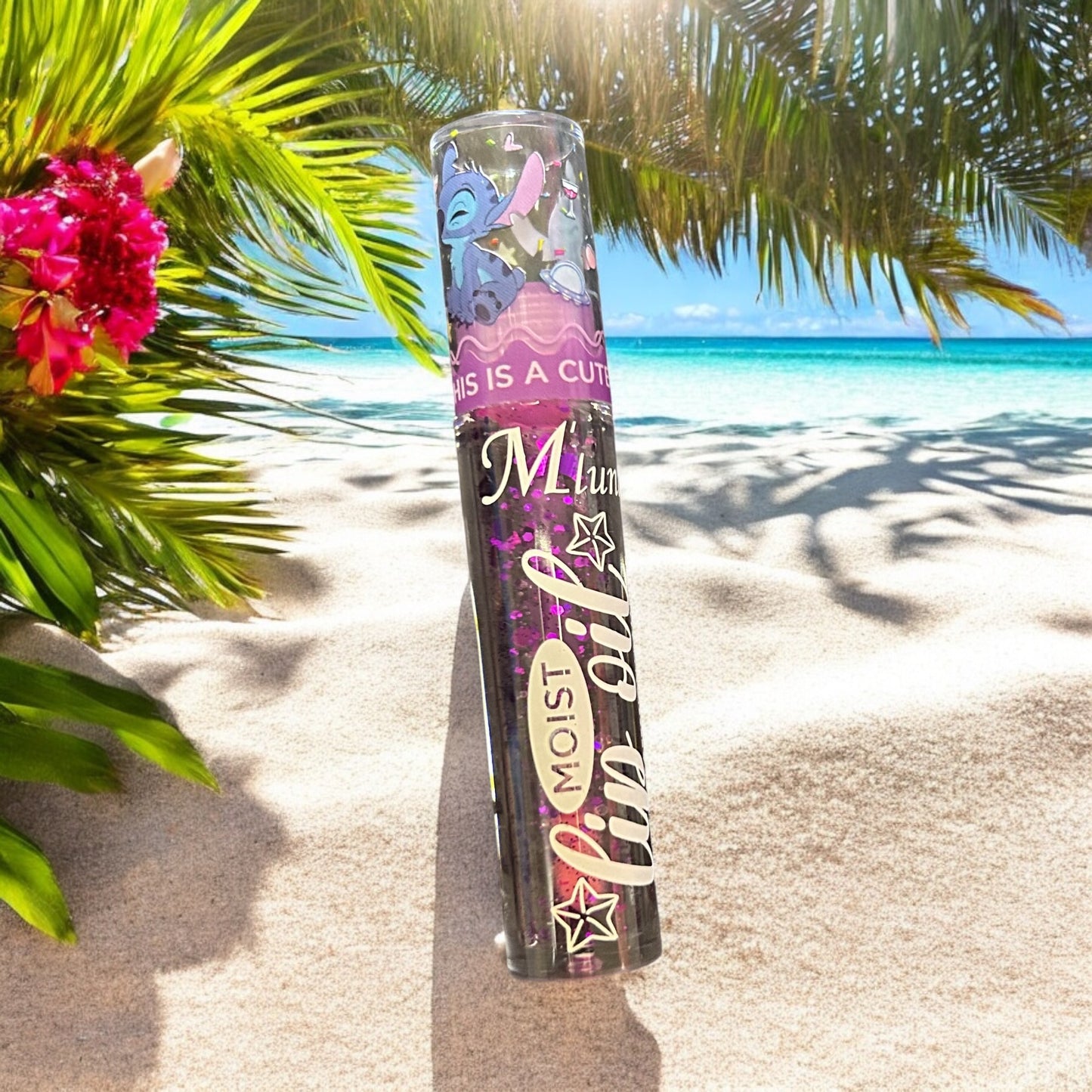 This is a cute animal Stitch Lip Oil M'lundo