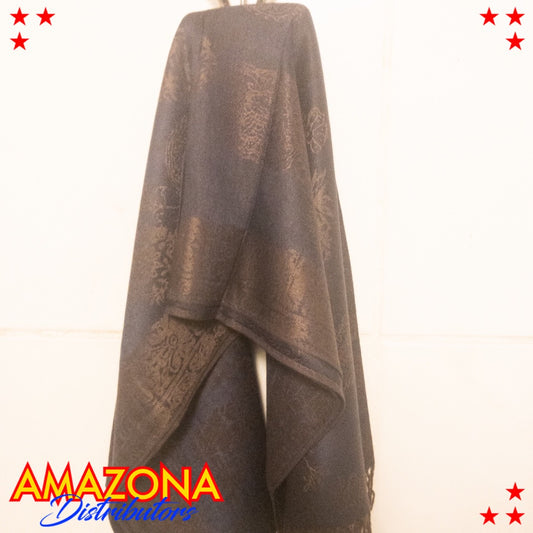 Pashmina Negra/Marron