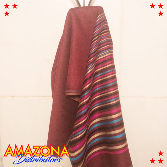 Pashmina Burgundy Rayas